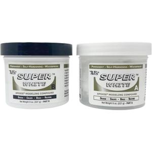 2 x Aves Apoxie Sculpt Super White - 2 Part Modeling Compound (A & B) - 1 Pound, Apoxie Sculpt for Sculpting, Modeling, Filling, Repairing, Easy to Use Self Hardening Modeling Compound