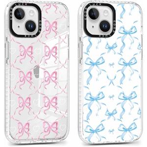 Case iPhone 15 2 Pack Pink, Blue