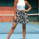 Womens Summer Flowy Shorts Casual Boho Floral Skorts Ruffle Mini Skirts Running Tennis Chiffon Butterfly Shorts (XS)