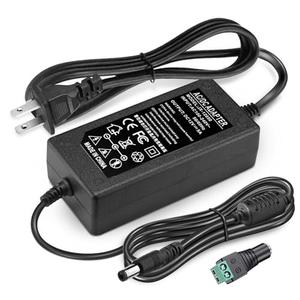 DC 12V 5A Power Supply Adapter Converter Transformer 60W AC 100-240V Input 50/60hz with 12 Volt 5 Amp 5.5x2.5mm DC Output Jack for 5050 3528 LED Strip Module Light, DVR NVR CCTV Security Cameras