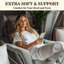 Recliner Headrest Pillow, Adjustable Comfort Neck & Head Support Pillow, Soft Velvet Non-Slip Headrest for Pain Relief & Relaxation, Ideal for Recliner, Couch, Chair, Sofa, 23"L x 15.8"W
