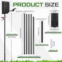Yaocom 15 FT Heavy Duty Iron Purple Martin Bat House Pole with Ground Socket, Adjustable 5-Section Anti Rust Steel Pole, Bird Feeder Accessories for Outdoors (Black)