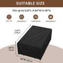 iBirdie Outdoor Patio Furniture Set Covers 110 x 64 inch fit 5 x 9 ft, 60, 62 inch Wide, 108, 110 inch Long Outside Dining Table and Chairs, Waterproof Weatherproof Cover, Heavy Duty 600D
