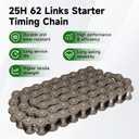 25H 62 Links Timing Starter Chain Breaker Kit Compatible with 125cc 110cc Tao tao Coolster Kazuma Baja Chinese ATV Quad 4 Wheeler Lifan Apollo Vitacci 90cc 70cc 50cc Pit Dirt Bike Go Kart Parts