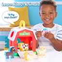 Sesame Street Elmo's Learn & Sort Barn with Music and Sounds, 6-pieces, Teaches Toddlers Shapes, Sounds, and Problem-Solving Skills, Toy for Girls, Boys, Kids, Ages 2 and Up by Just Play, Kids Toys for Ages 2 Up by Just Play