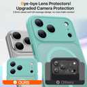 JJL for iPhone 17 Pro Case with 2 Pack Screen Protectors, Compatible with MagSafe, Full Camera Protection, Translucent Matte Magnetic Phone Cover, Teal