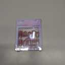 Fall Press on Nails Medium Square Fake Nails Glitter Gold False Nail Burgundy and Maple Leaves Design Autumn Full Cover Gel Artificial Nails Stick on Nails for Women Girls 24 PCS