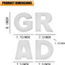8inch 2024 of Class Graduation Cardboard Number Fillable Charcutrerie Board Sweet Treat Party Decorative Box (GRAD)