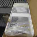 HITNET Tilt Out Laundry Hamper, Bamboo Bathroom Cabinet with Pull Out Removable Bag and 2 Tier Storage Shelves, 10 Gal Clothes Basket with Metal Handle, Black