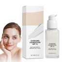 Color Changing Foundation for Mature Skin, 2026 New 2-In-1 Hydrating Lightweight Liquid Foundations, Natural Glace for All Skin Tones