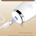 Rechargeable Blackhead Vacuum Pore Cleaner - 5 Attachments & 3 Suction Levels for Deep Facial Cleansing, USB-Powered Blackhead Remover for Women and Men (White)