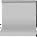 Denny Mfg - Seamless Paper Backdrop for Photoshoot with Free Gaffer Tape  Light Grey Photography Paper Roll Background with Matte Finish for Studio, Video & Content Creation  (107 in x 36 ft)