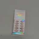 BTArtbox French Tip Press On Nails - Sparkle Bow, Lamp-Curable Short Almond Press On Nails with Glue and Adhesive Tabs for Women in 16 Sizes - 32 Soft Gel Glue On Nails Kit