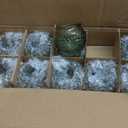 40 Pcs Green Votive Candle Holders, Round Glass Tea Lights Holder with Polka Dot Embossed, Vintage Candle Holder for Weddings, Home Decor, Baby Shower, Special Occasions
