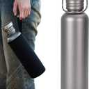 Titanium Sports Bottle | Lightweight and Hydration Water Bottle for Outdoor Activities | Leak-Proof Cycling Drinkware Perfect for Hiking, Camping, and Travelling (750 ml)