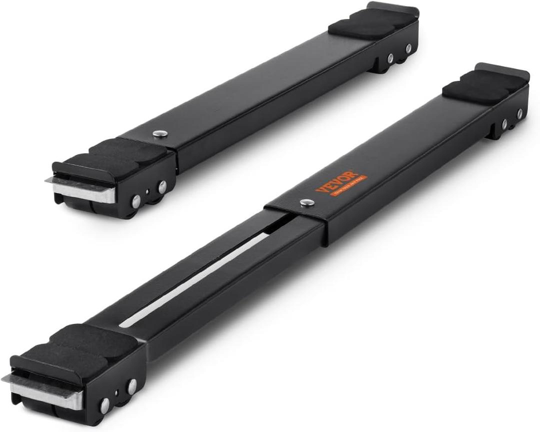 VEVOR Heavy Duty Furniture Appliances Rollers, 660 lbs Total Load, Extendable Appliance Rollers Mobile Washing Machine Base, Fridge Stand Dolly Movers for Refrigerators, Dryers, Dishwashers, Black