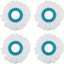 Replacement Head Rotating Mop Cloth Set for Leifheit Clean Disc Mop - Pack of 4