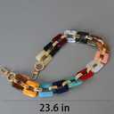 AVELICE Cast Acrylic Chain for Purse,23.6in Hand-Polished Acrylic Purse Strap Gift for Office,Travel & DIY Creators (Octagonal color mixing)