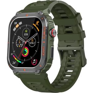 Military GPS Smart Watch for Men Pressure/Altitude/Compass,Fitness Smart Watch for Android Phones and iPhone,Outdoor Waterproof Fitness Tracker with Blood Oxygen/Heart Rate/Sleep/100+ Sport Modes
