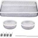 Eazy2hD 3 Pack RV Furnace Vent Cover Screens for RV Water Heater Vent Cover RV Bug Screen Flying Insect Screen Stainless Steel Mesh with Installation Tool and Silicone Rubber