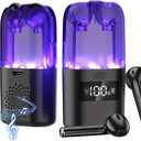BDEKIL Wireless Bluetooth Earbud and Portable Mini Speaker with Microphone,RGB Lights with Led Digital Display Headphone