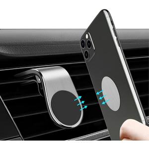 2 x Car Vent Phone Mount Secure Clip Magnetic Phone Holder for Car Vent Universal Phone Mount with Strong Magnetic Grip Silver
