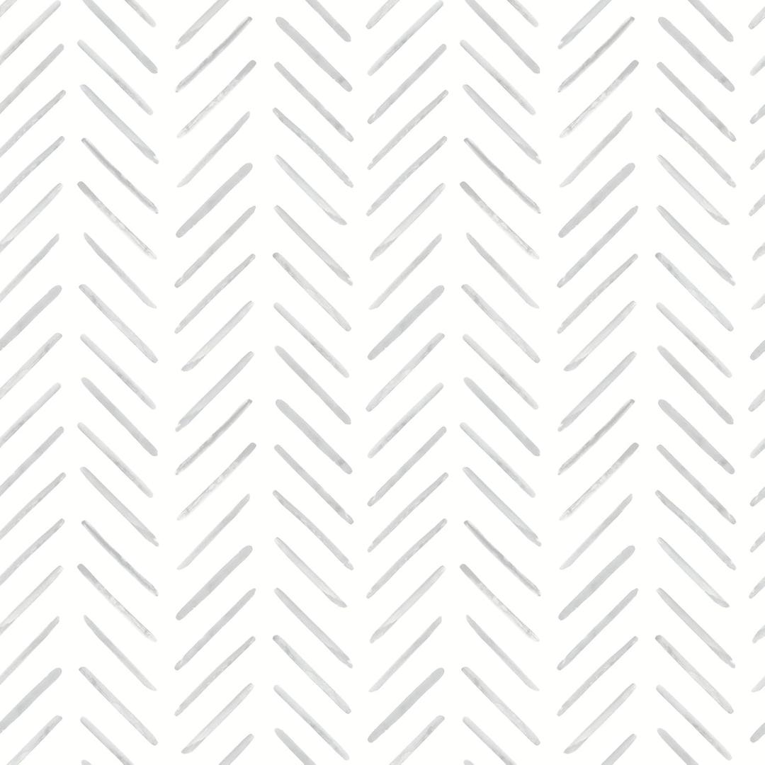 York Wallcoverings PSW1527RL Fog Painted Herringbone Premium Peel and Stick Wallpaper, Gray