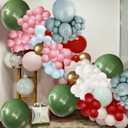 2 x Christmas Balloon Garland Arch Kit 189pcs Red Pink Martini Blue Bean Green White Gold Balloons for Xmas Baby Shower Birthday Party Decoration