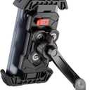Grefay Motorcycle Phone Mount Holder 2025 [Dual Vibration Dampener] - Phone Holder for Motorcycle Rearview Mirror with 360 Rotation for iPhone 16/15/ 14/13 Pro Max, 4.5-7.2 Inch Smartphone (Grey)