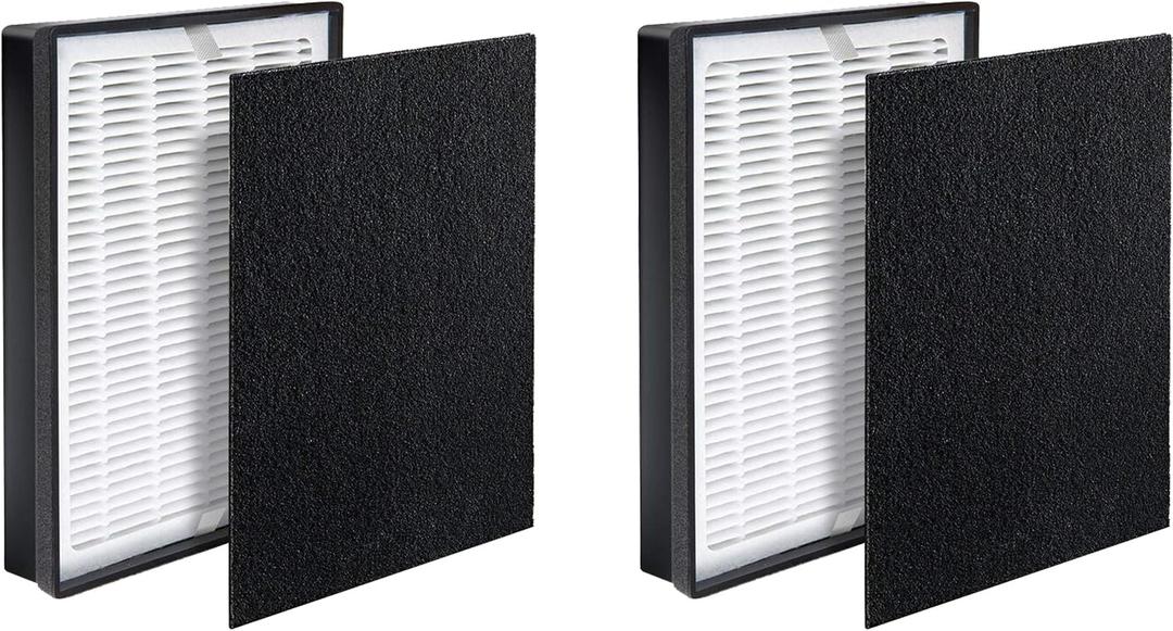 Fette Filter - 2 Set Premium Air Purifier Replacement Filter, Compatible with Levoit LV-H126 Air Purifier (2 Hepa 2 Carbon)