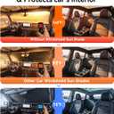 Nmoiss Windshield Sun Shade Umbrella for Jeep - [Vinyl Coating Heat Shield] Protect Car from Sun Rays & Heat Damage Keep Cool and Protect Interior, Spring Structure Edge