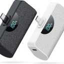 [2 Pack]Mini Portable Charger USB-C Power Bank 5200mAh,LCD Display PD Fast Charging Battery Pack Backup Charger Compatible with iPhone 16/16 Plus/16 Pro/16 Pro Max/15 Series,Samsung,Android Phones etc