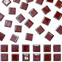 50 Pieces Coffee Mosaic Tiles for Crafts 1" Ceramic Tiles Assorted Colors Square Ceramic Mosaic Project Supplies for Photo Frame Mosaic Stepping Stones Bath Old Pool Furniture Decor
