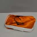 LANICE Short Bob Wigs with Bangs for Women Loose Wavy Hair Shoulder Length Orange Wigs Synthetic Colorful Wigs for Cosplay Daily PartyUse(Orange,12inch)