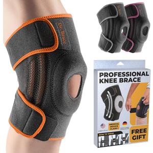 DR. BRACE ELITE Knee Brace with Side Stabilizers & Patella Gel Pads for Maximum Knee Pain Support and fast recovery for men and women-Please Check How To Size Video (Mars , X-Large, Pack of 5)