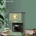 Amaste Drip Coffee Maker, Coffee Machine with 25 Oz Glass Coffee Pot, Retro Style Coffee Maker with Reusable Filter & Three Brewing Modes, Warming Plate, Matcha Green