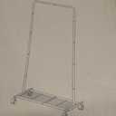 Sakugi Clothes Rack - Clothing Rack with Storage Mesh Shelf & Casters, Heavy-Duty Metal Clothing Rack for Hanging Clothes, Dresses, Coats, Large Load Capacity, Easy Assembly, Black, 28.0"x16.9"x59.0"