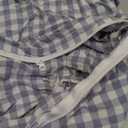 2 Pack Navy Blue White Plaid Ruffle Gingham Pillow Shams Standard Size, 100% Washed Cotton Checkered Farmhouse Shabby Pillowcases for Bed/Sofa Envelope Closure - 20''x26''