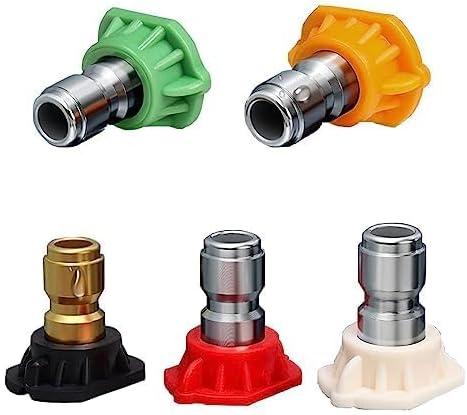 Pressure Washer Tips Set Multiple Degrees, 4.0 GPM Power Washer Nozzle Tips 5 Pack, 1/4 Quick Connect2.0/2.5/3.0/3.5/4.0/4.5/5.0/5.5/6.0/6.5GPM