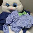 Morph Easter Bunny Costume Adult Rabbit Mascot Dungarees Suit for Easter Costumes Celebrations and Events