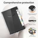 CoBak Case for 7" Ereader - New PU Leather Cover and Clear Soft Silicone Back Cover with Auto Sleep Wake Feature (7" Kindle Paperwhite 12th Gen, Flower Sea)