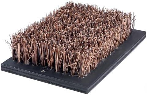 Heavy Duty Boot Scraper Brush Outdoor, Cast Iron Shoe Scrapers with Brushes, Boot Scrubber and Boot Cleaner Brush for Entryway, Garden, Farm (Replacement Bristle Brush)