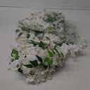4pcs Artificial Wisteria Flowers 37in Fake Wisteria Rattan Hanging Garland Silk Flowers String for Wedding Party Wall Home Decor(White)