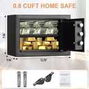 Tenamic Safe Box 0.8 Cuft Fireproof Waterproof Home Safe, Keypad Small Lock Box Cabinet Safes, Solid Alloy Steel Office Hotel Home Mini Safe, Black