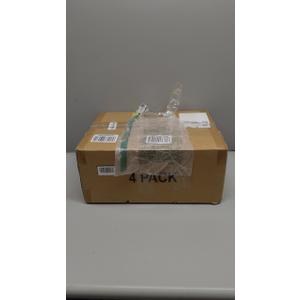 4 Tier Stackable Storage Bins with Lids, 28Qt Plastic Storage Containers with Magnetic Doors & Wheels, Convenient Storage Bins Closet Organizers, Household Organization for Home, Party, Office, Dorm (White)