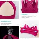 RUNNING GIRL Sports Bras for Women High Support,Seamless Ribbed Longline High Neck Sports Bra Racerback Padded Crop Top Yoga (XXL)