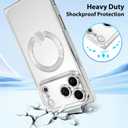 OOK Magnetic Case Made for iPhone 17 Pro 6.3 Inch (Compatible with MagSafe) Clear Phone Cover with Screen Protector Soft TPU Anti-Scratch Shockproof Protective Case for Women Men - Silver