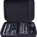 LTGEM Hard Mixer Case for Mackie Mix8 / Mackie ProFX6v3 / Behringer FLOW 8 Compact Mixer, Travel Protective Carrying Storage Bag