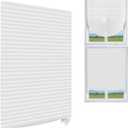 MALOKI Pleated Window Blinds,Temporary Window Shades Cordless Light Filtering Pleated Paper Shades Room Darkening Blinds for Home Bedroom Office Window - 24 Inch x 59 Inch (Fits Windows 15 in-24 in) (White - 1 Pack)
