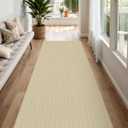 DEXI Hallway Runner 2.3x10, Non-Slip Rubber Backing Washable Carpet Hallways Runners, Absorbent Thin Mats for Entryway, Laundry, Patio Entrance, 10ft, Neutral Beige (2'4" x 10' (Rectangular))